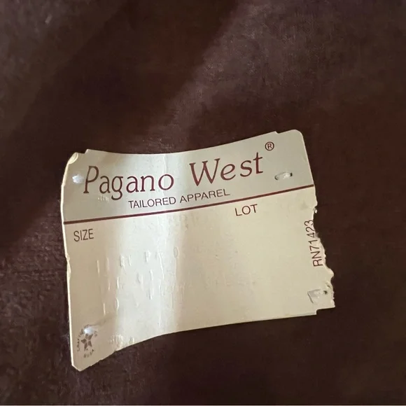 Vintage Pagano West Western Tailored Sports Coat Blazer Brown Suede Made in USA